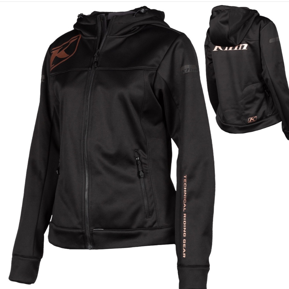 KLIM Evolution Hoodie Jacket,  Black/Rose Gold